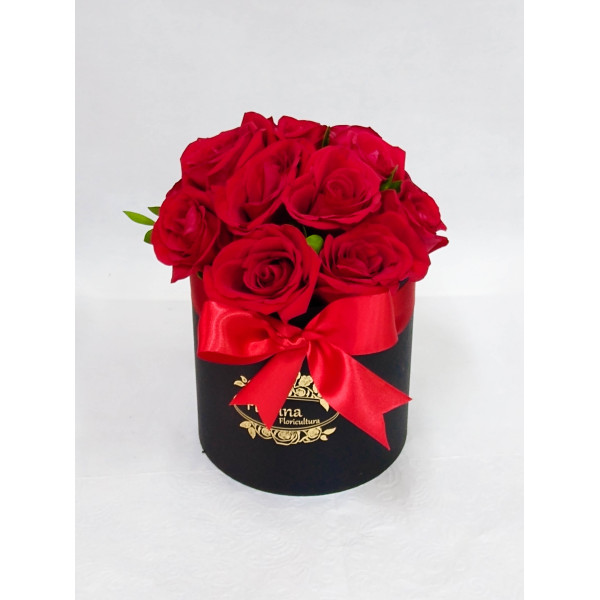 caixa box florfina com 20 rosas vermelhas